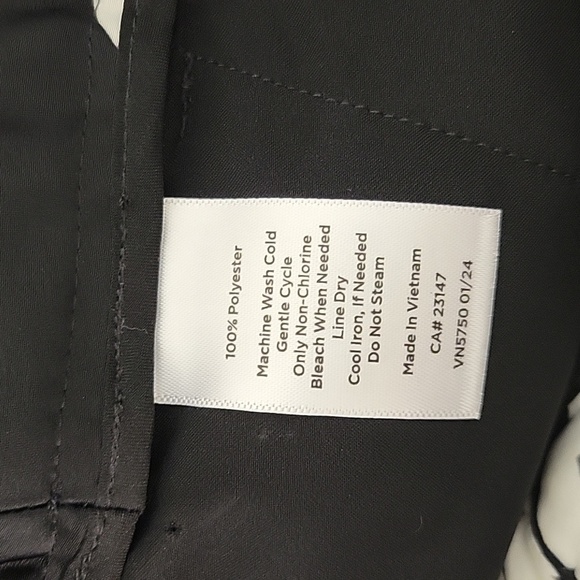 New with tags Talbots polyester black white pants, elastic waist tie sz medium - Picture 10 of 10